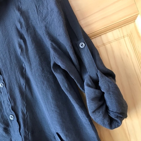 LOVE Stitch tunic top with roll tab sleeves size medium - Picture 5 of 9